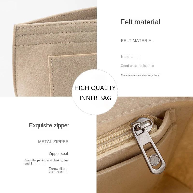 Bag Organizer For Longchamp Small Tote Bag Storage Bag The Liner Bag Felt Purse Insert Handbag Liner Bag Accessories