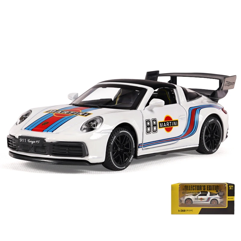 1:32 Porsche 911 Targa 4S Martini Racing Edition Sports Car