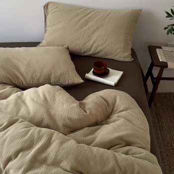 Wrinkled Cotton Duvet Cover Set 1