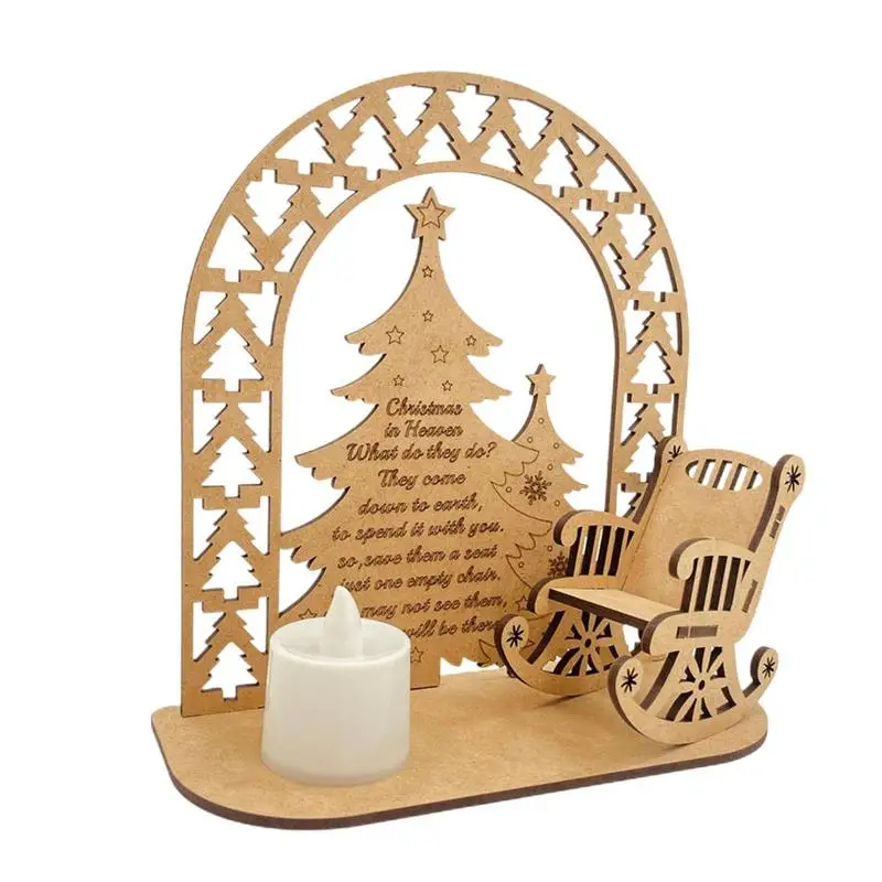 

Christmas Remembrance Candle Ornament Commemoration Ornament With Candle And Rocking Chair Merry Christmas Memorial Ornament For