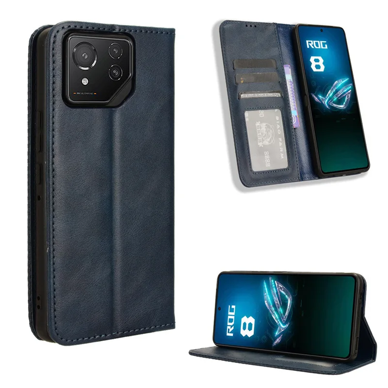 Luxury Leather Wallet Flip Case with Card Holder and Stand