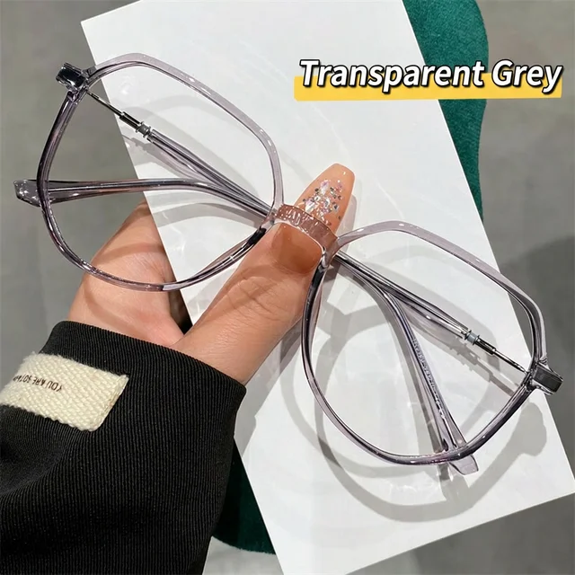 Monturas de Gafas Cuadradas con Bloqueo de Luz Azul, Nuevas, Unisex, Disponibles con Receta, Montura Completa de Aleación TR para Rostros Grandes 3