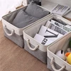 Foldable Fabric Fabric Storage Baskets, with Handles Linen Wardrobe Storage Rack Home Wardrobe Towel Toys Storage Basket 3