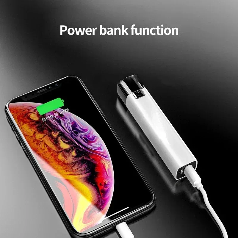 미니 야외 조명 보조배터리 손전등 3가지 모드 휴대용 2 in 1 초강력 G3 전술 LED 손전등 USB 충전 포함
