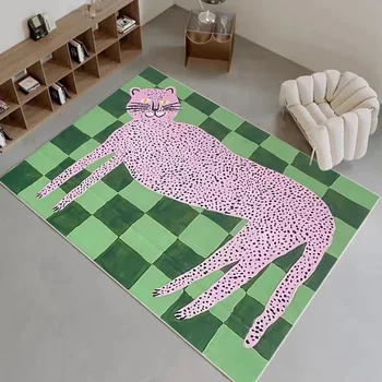 Soggiorno Tappeto Cartoon Animali astratti Arte Bambini Camera da letto Tappeto Decorazione della casa Creatività Multicolor Breve Fluff Matakiв Gub