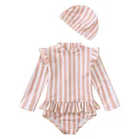UV Baby Girl Swimsuit One Piece Swimming Jumpsuit Ruffles Bathing Suit SPF 50 Long Sleeve Kids Swimwear for Boys 1-7 Years 4