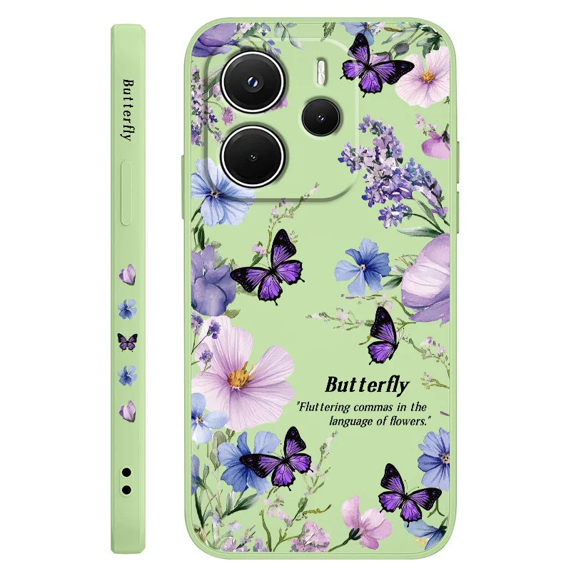 Elegant Butterfly Lovers Liquid Silicone Phone Case