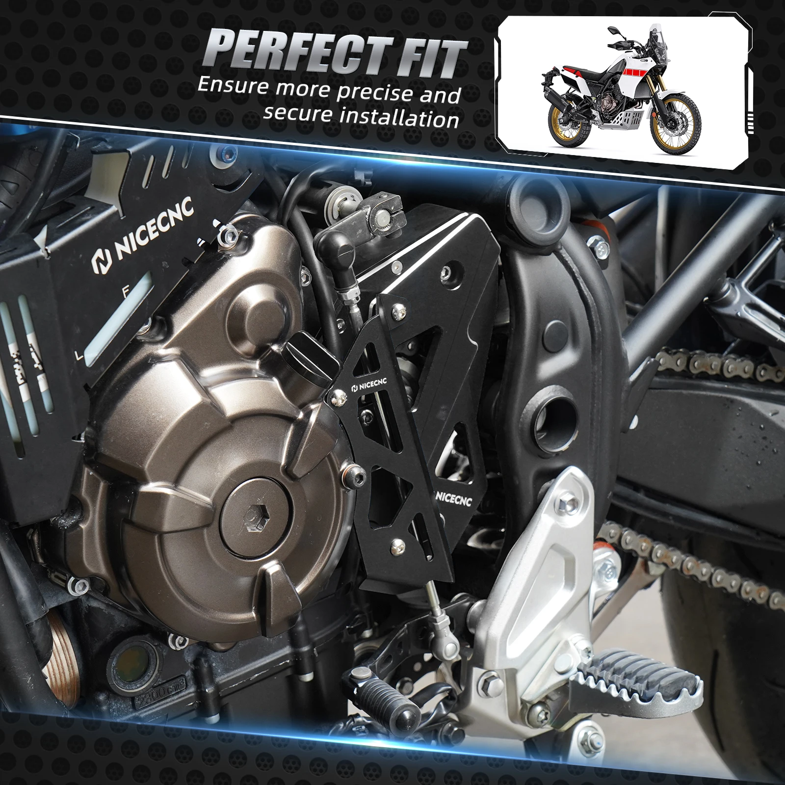 Für Yamaha Tenere 700 Schaltgestängeabdeckung Tenere 700 XTZ 700 2019 2020 2021 2022 2023 2024 Rally Edition 2020-2024 2023 – Detail 8