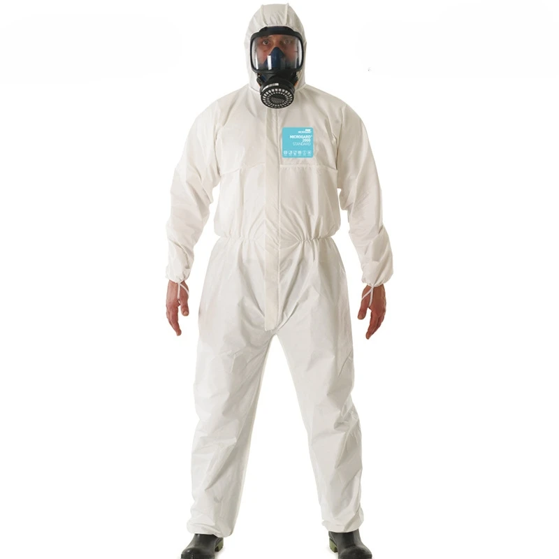 5 sizes of workwear sets hazardous material protection integrated chemical experiment dust and liquid splash prevention set