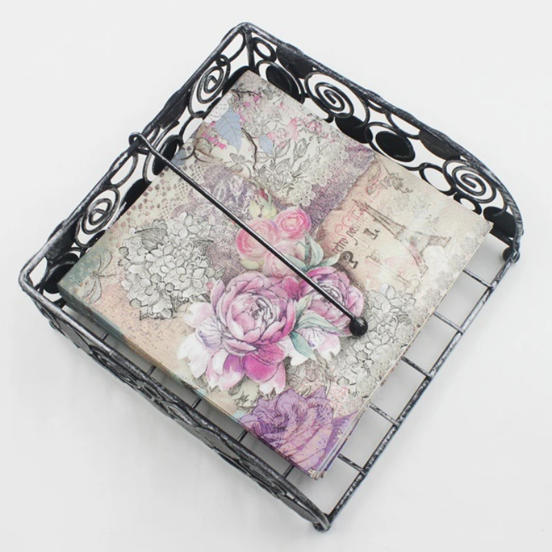 Paper Napkins 10/20pcs 33*33cm 2-Ply Colourful Printed Napkins Floral Eiffel Tower Facial Virgin Wood Pulp Party Paper Placemats