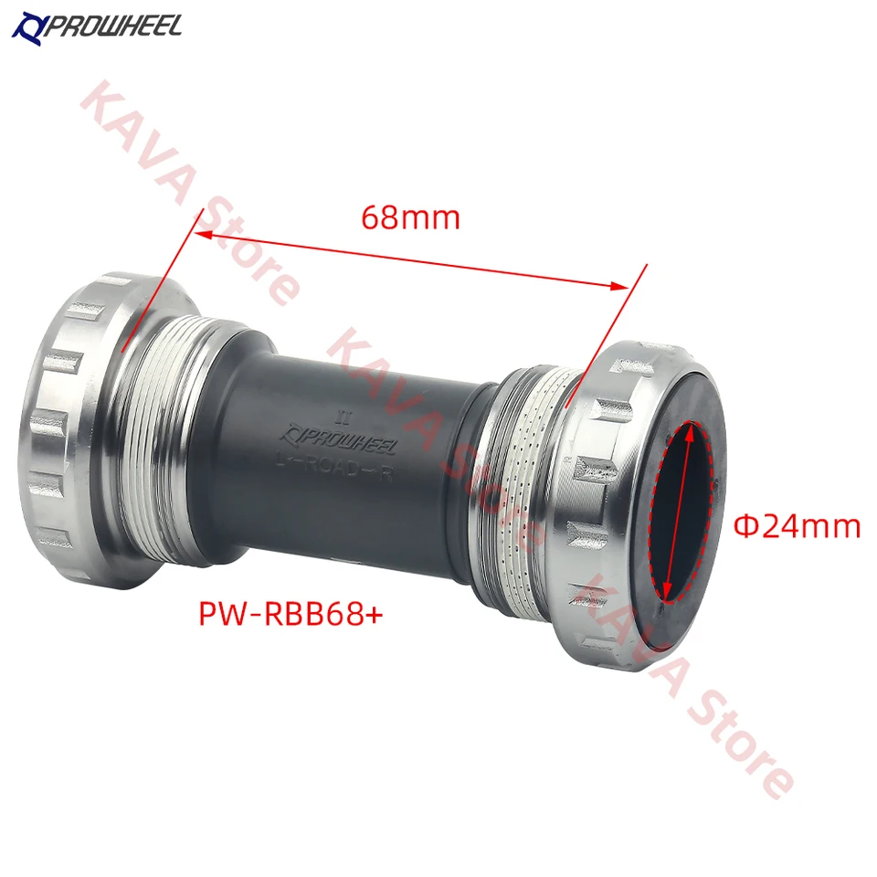 PROWHEEL BB68 Road Bottom Bracket - BSA, 68mm Fit Shimano For