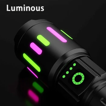 S615 Powerful LED Flashlight Rechargeable Zoomable Tactical LED Flashlight Super Bright Torch Lantern for Outdoor Camping Hiking 4