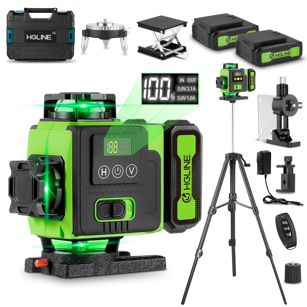 16 Lines Laser Level APP Remote Control Horizontal Vertical Levels Machine Power