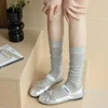 Women Stockings Lolita Long Socks JK Sweet Girls Stocking Japanese Style Solid Color Knee Socks Stockings Female Spring Summer 3