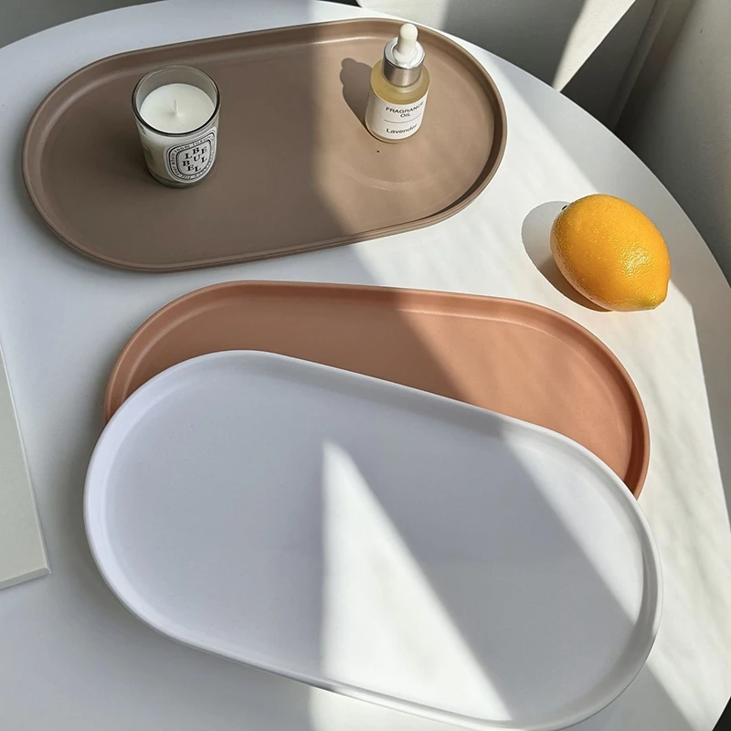 kitchen tray storage tray jewelry storage tray Stackable Oval Tray for Storage Dim Sum Fruit Dessert Jewelry
