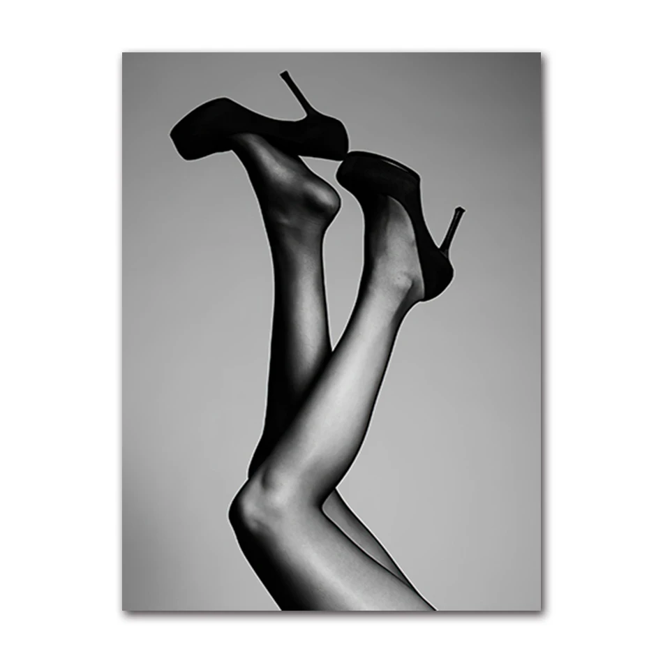 Nordic Zwart Wit Poster Canvas Schilderij Sexy Mode Vrouwen Muur Kunst  Fotografie Prints Abstracte Muur Decor Woonkamer - AliExpress, image size:950x950