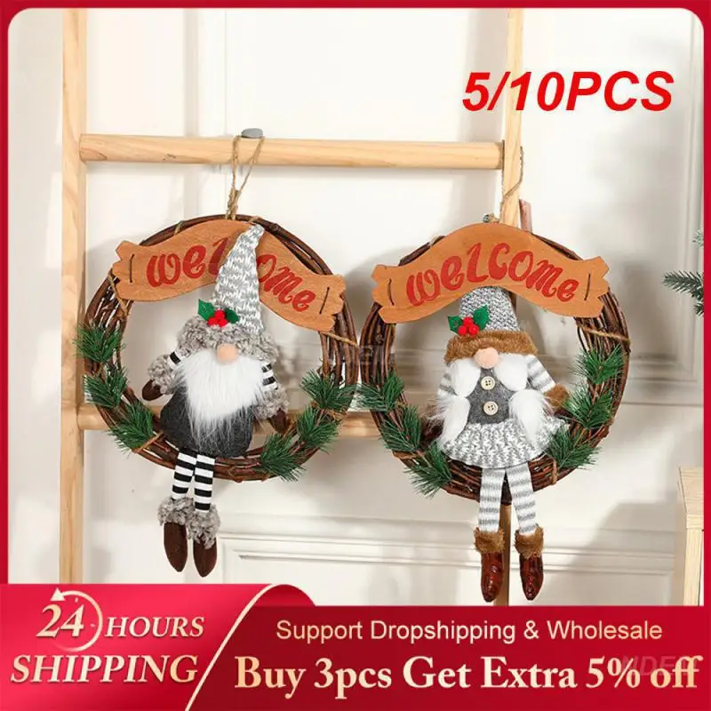 

5/10PCS Holiday Hanging Decorations Exquisite Craftsmanship Christmas Wreath Christmas Decoration