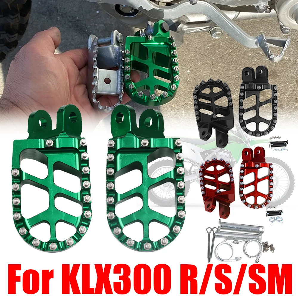 Motocross Footrest Footpegs Foot Pegs Pedal For Kawasaki KLX300R KLX300S KLX300SM KLX300 KLX
