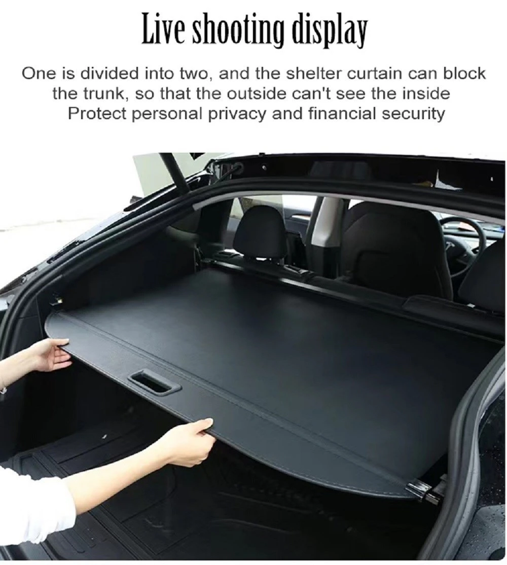 2022 Upper&Lower Layered Retractable Cover Curtain For Tesla Model Y