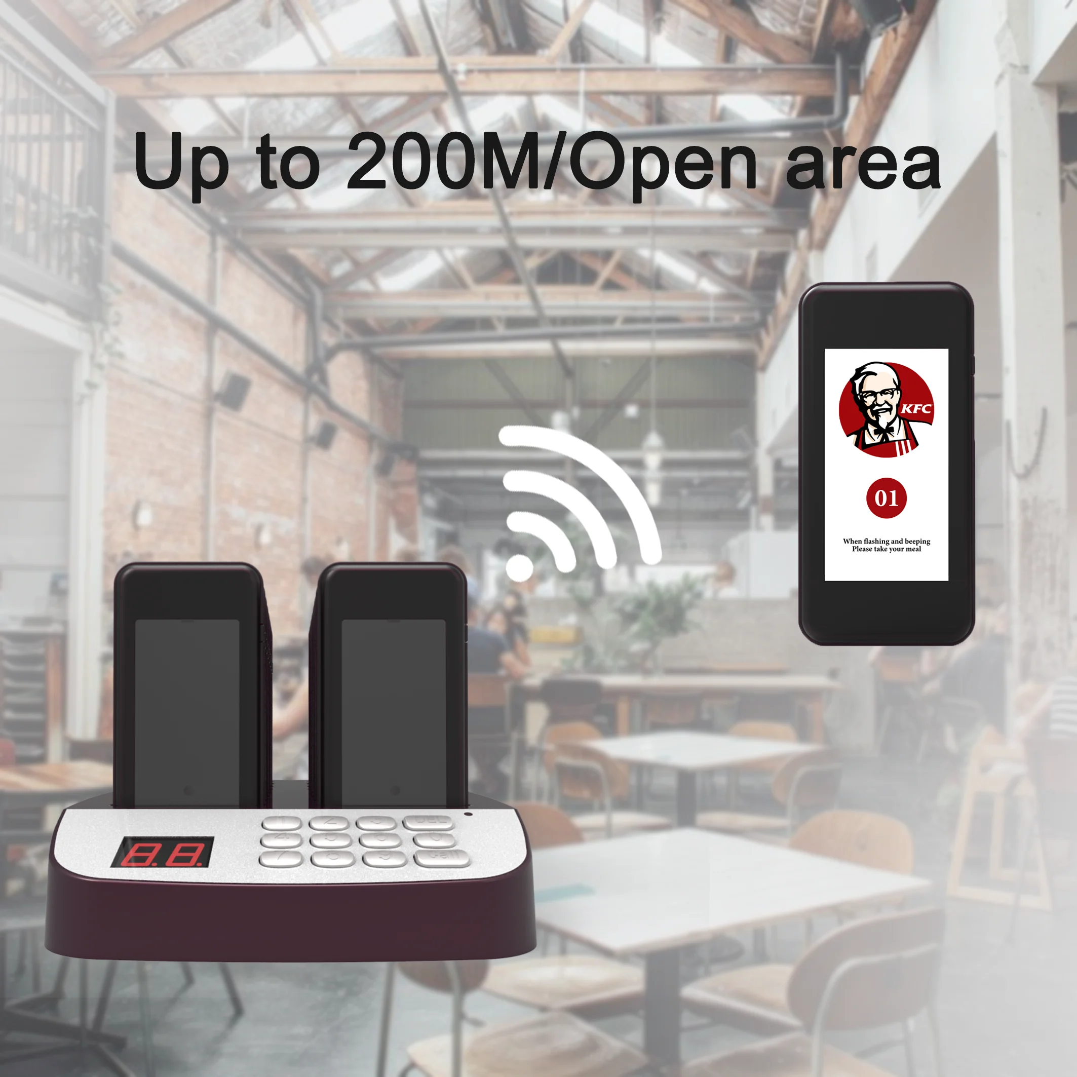 Restaurant call pager system 16 coaster buzzer wireless call free 20 paegrs waterproof food Cafe