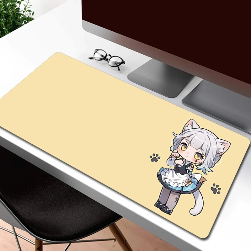 

Large Gaming Mouse Pad XXL Cute Anime Mouse Mat Genshin Impact Mousepad Locking Edge Computer Desk Mat Game Rubber Keyboard Mats