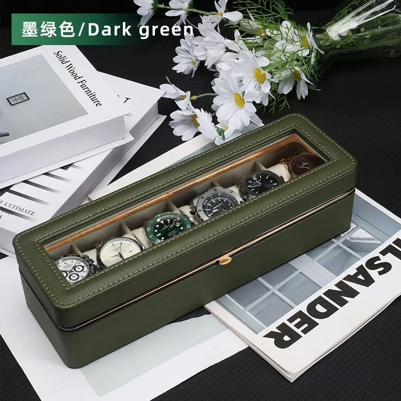 Elegant Checkered Watch Storage Case with Velvet Lining - Waterproof, Dustproof, and Protective Display Box