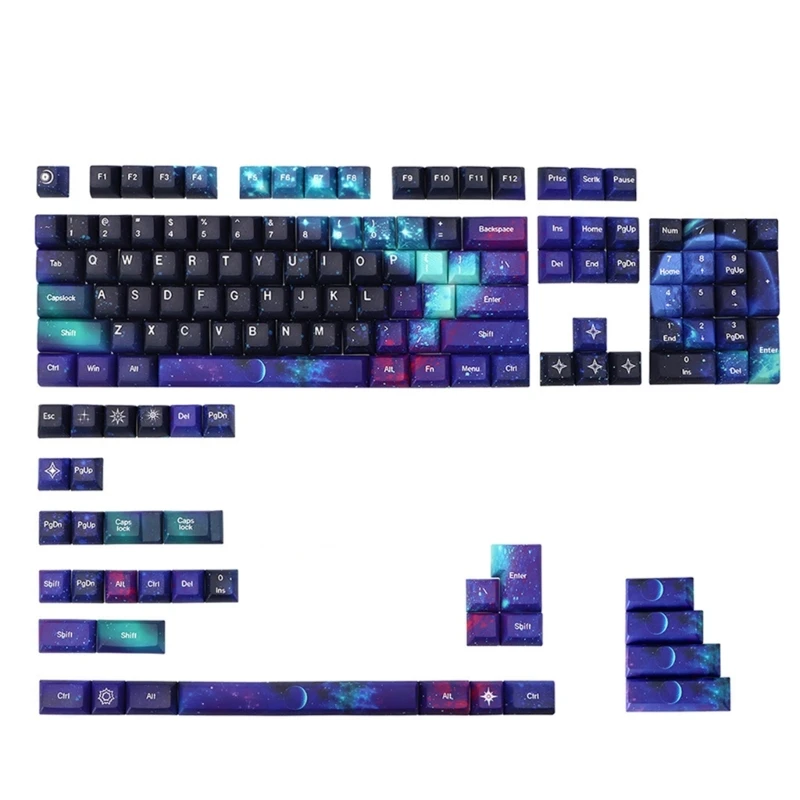 

PBT Keycaps 139 Keys Keycaps Dye-Sublimation Keycaps for 61/64/68/75