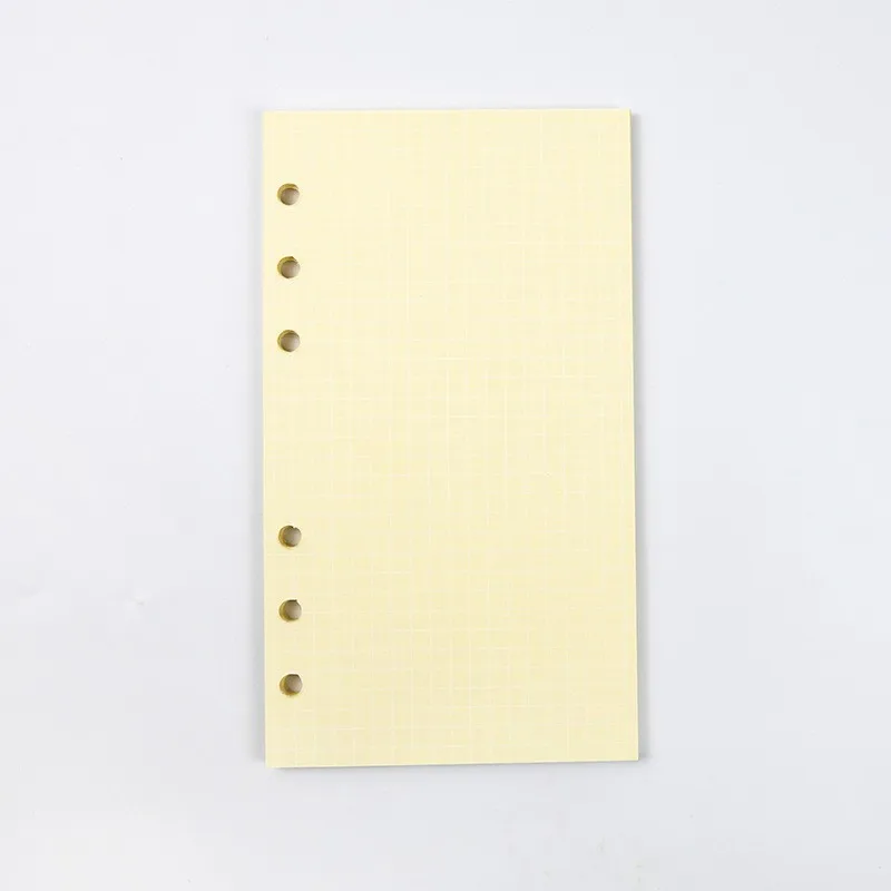 Kawaii A5 A6 Loose Leaf Notebook Refill - 40 Sheets of Spiral Binder Index Paper with Line, Grid, and Blank Pages