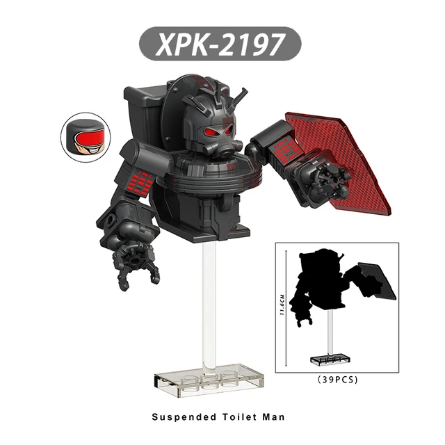 1pcs Skibidi Toilet Man vs Monitor Building Blocks The Audio and Camera Man Toys For Children Christmas Birthday Gift 2