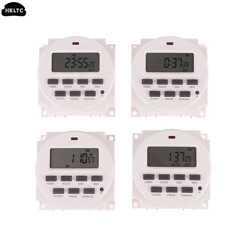 

1PCS TM618sH LCD 12/24/110/220V AC 7 Days Programmable Timer Switch Time Relay Built-in Rechargeable Battery For Lights Control