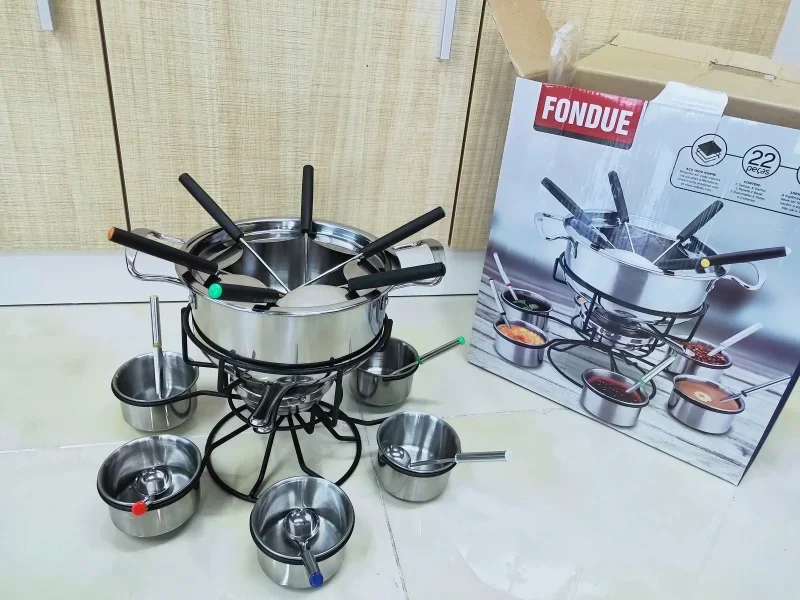 Kitchen gadgets DIY chocolate warmer cookware set candle holder porcelain cheese chocolate fountain fondue