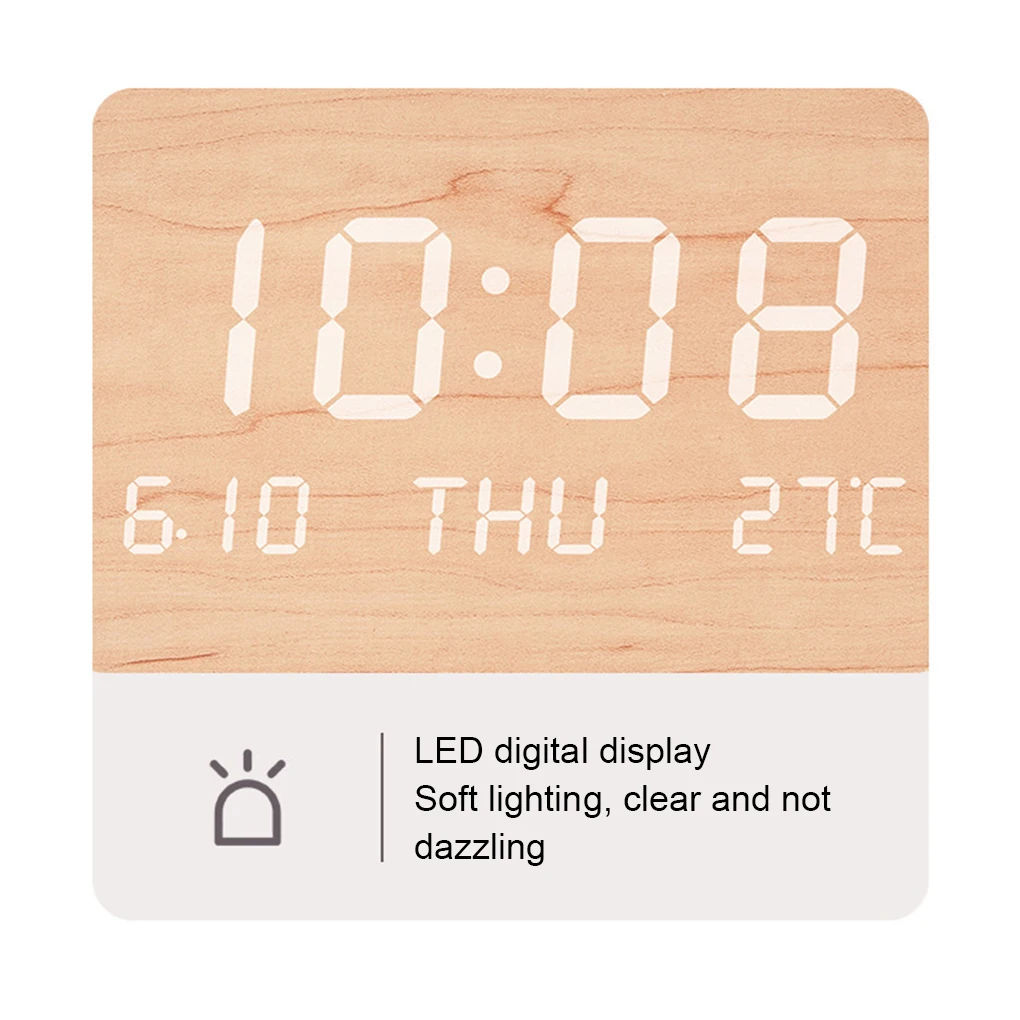 Unique Style Wall Clock For Durable And Stylish Wall Decor Lightweight Easy To Read Digital Clock Alarm beige wall clock digital wall clock digital display clock
