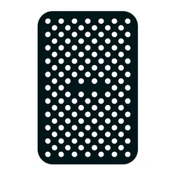 Premium Reusable Silicone Air Fryer Mat Liners - Rectangular Design (Black)