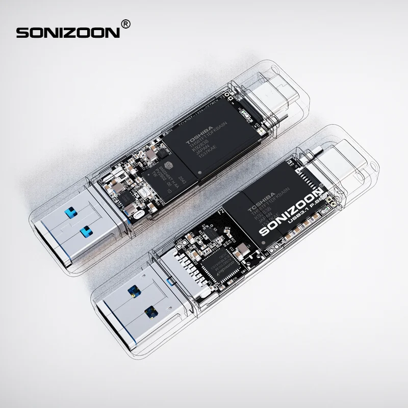 Estado Sólido Externo Portátil Pen Drive 3.0 Mlc Tlc Pssd Usb 3.2 256gb 512gb 1tb 2tb Usb 3.0 Unidade de