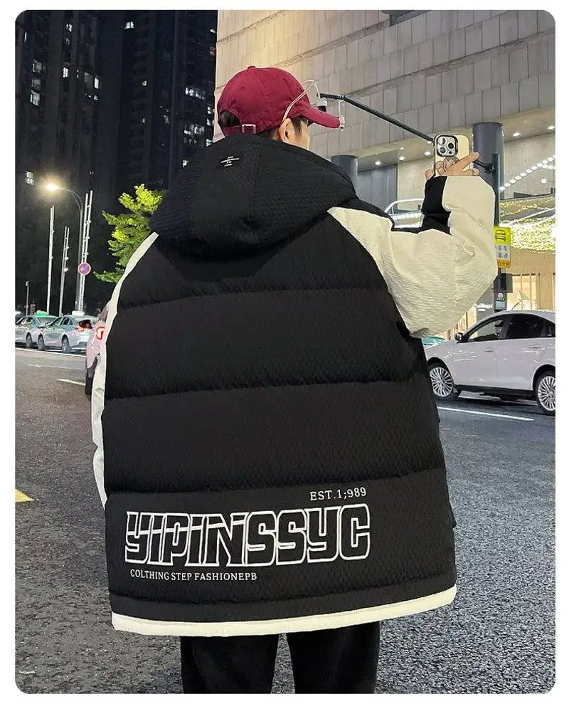Casual Winter Herren Warme 90% Weiße Ente Daunenjacken Jugend Streetwear Winddichte Puffermäntel Lose Dick Gepolsterte Parkas Kleidung – Detail 15