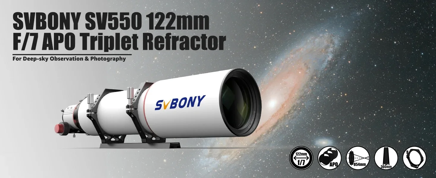 Svbony SV211 203 mm Lenker für Teleskop SV503 102 mm und SV550 122 mm OTA – Detail 1