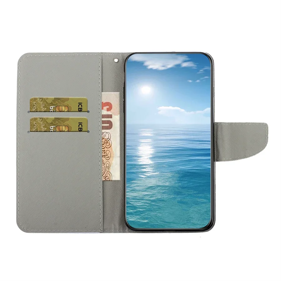 Ethnic Style Leather Flip Stand Wallet Case Cover