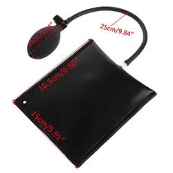 1Pc Black Air Wedge Pump Up Bag Resin Rubber Inflatable Shim Door Window Install Positioner Airbag Tool 16.5cm x 15cm