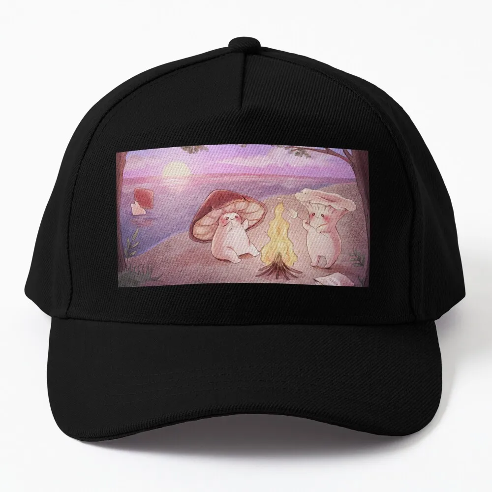 

Mushroom friends at sunset beach Baseball Cap hard hat Thermal Visor Women's Hats For The Sun Men's