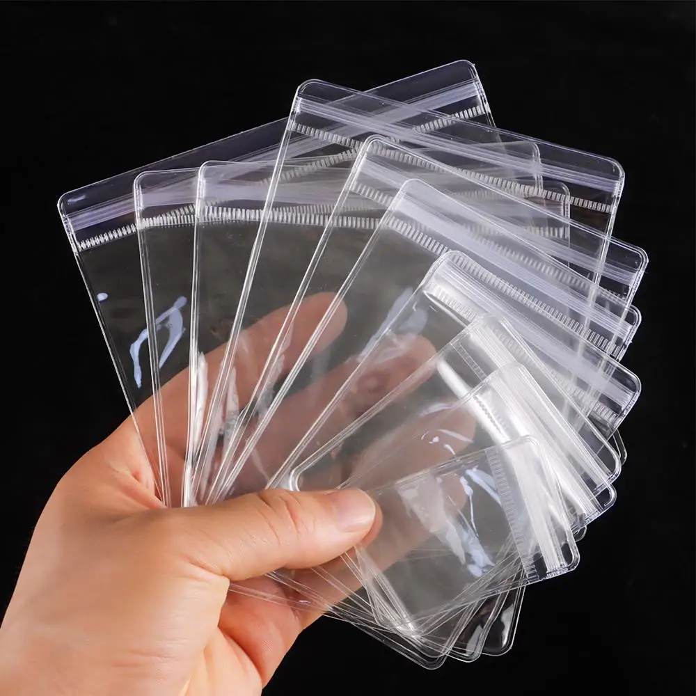 100 pçs novo saco de plástico pvc auto selagem transparente à prova de ...