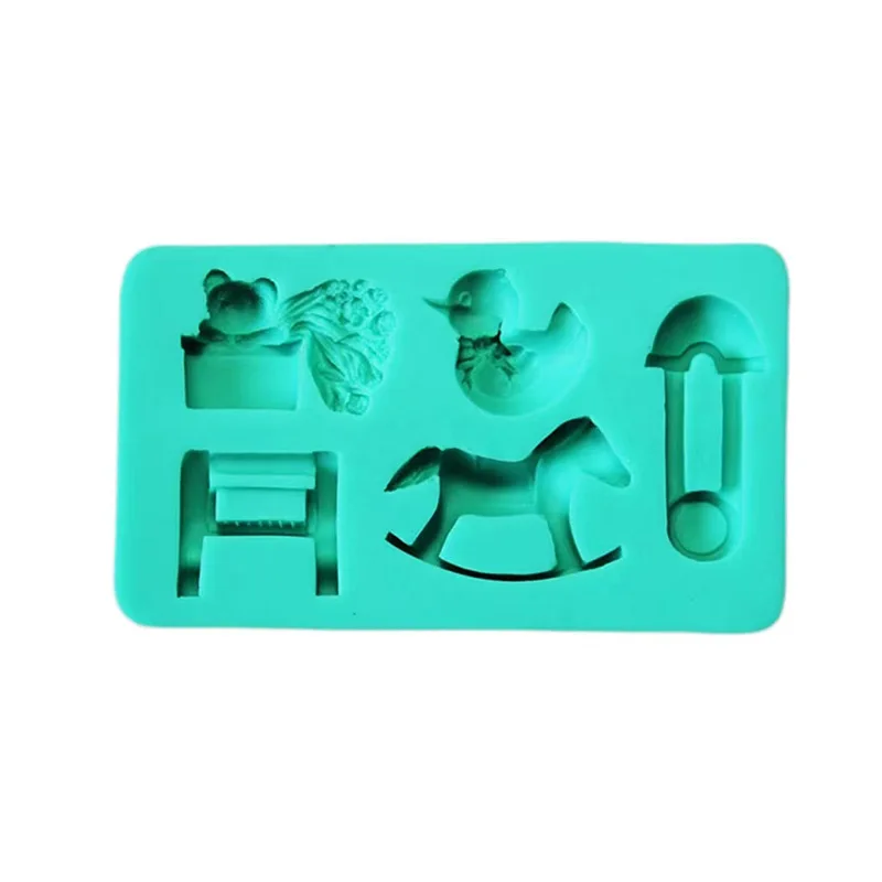 

Bear Duck Horse Table Chair Silicone Mold Fondant Cupcake Top Decoration Tools Chocolate Candy Dessert Baking Accessories