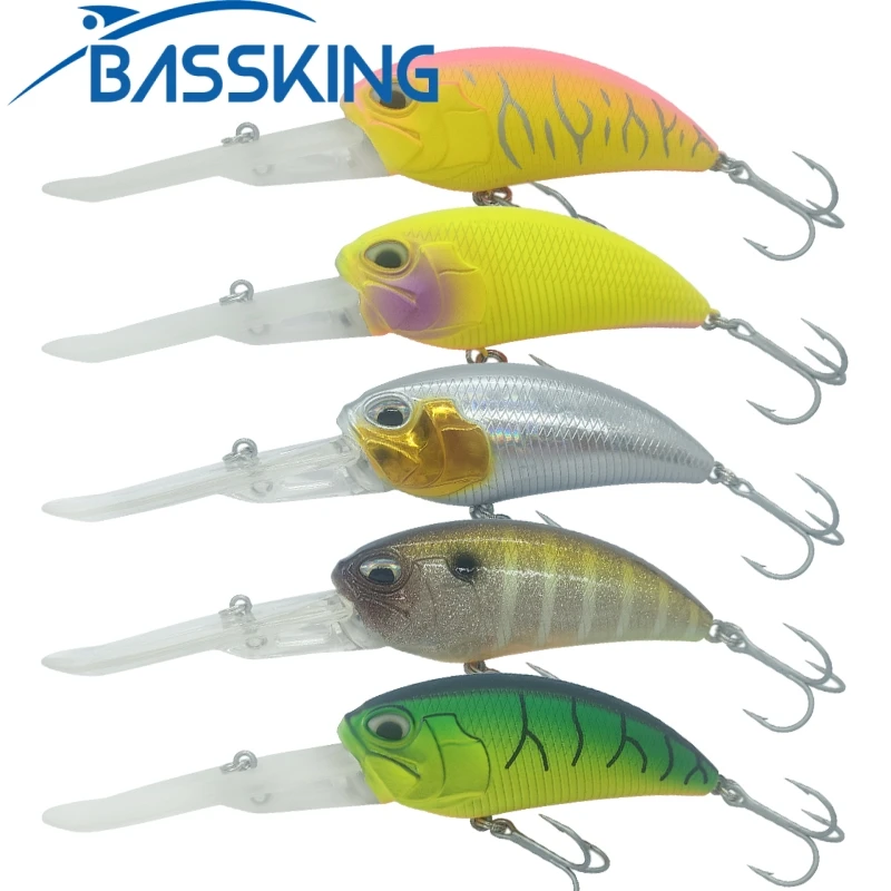 

BASSKING Fishing Crankbaits Lure 85mm 37.2g Floating Lures Deep Diving Crank Bait Isca Artificial Leurre Peche Fishing Wobblers