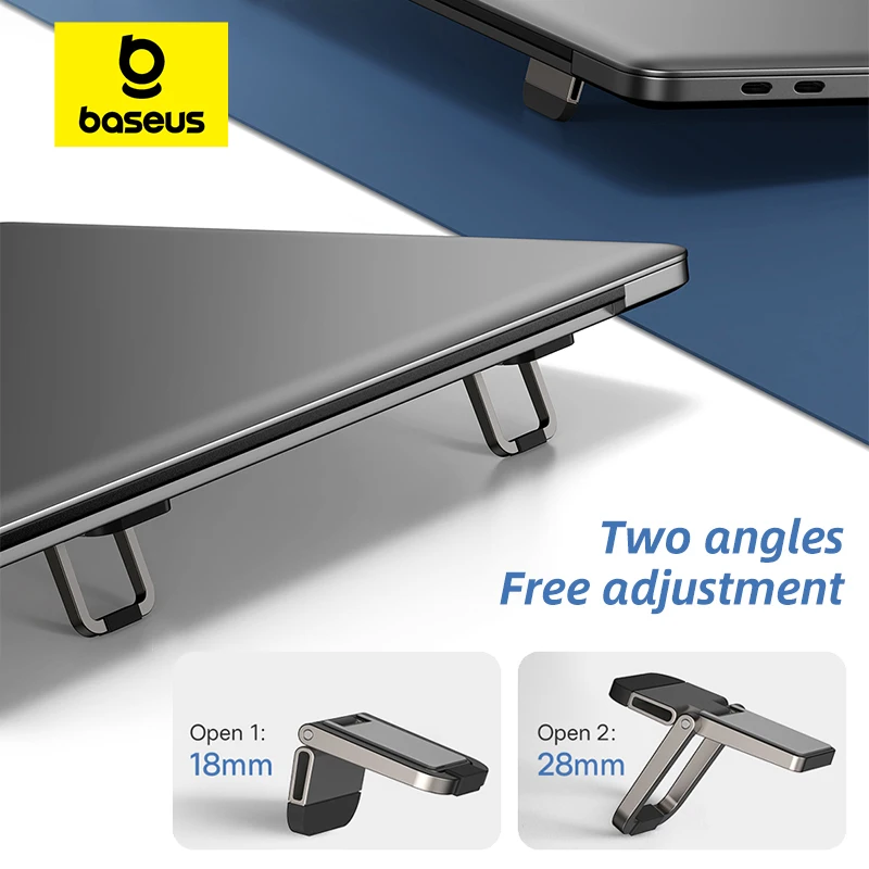 Baseus-suporte Portátil de Alumínio para Laptop Suporte para Computador de Mesa Suporte para Notebook Macbook Pro Ipad 1018 Pcs