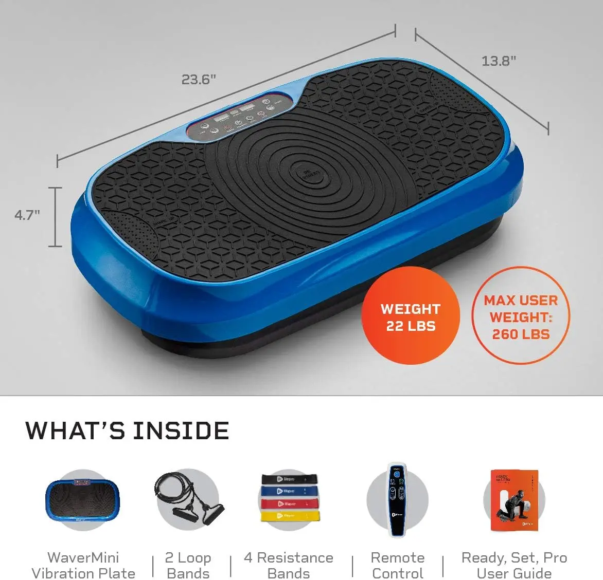 Mini Vibration Plate-Whole Body Vibration Platform Exercise Machine-Home & Travel Workout Equipment for Weight