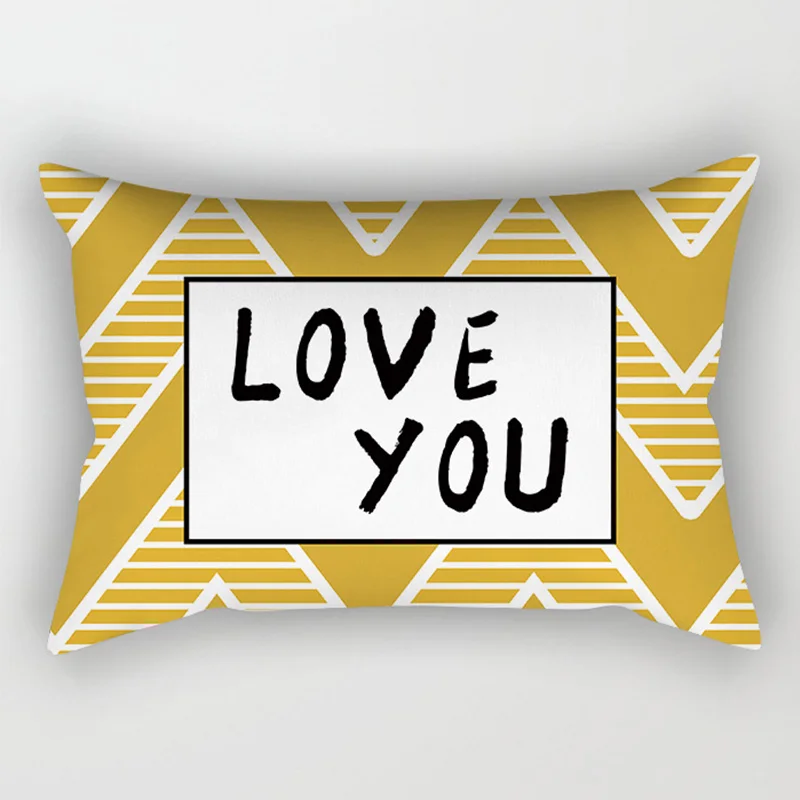 30x50cm Yellow Geometry Pillowcase Decor Sofa Cushion Pillowcover Polyester Pillow Cases for Home Decor Bedding Cushion Cover 