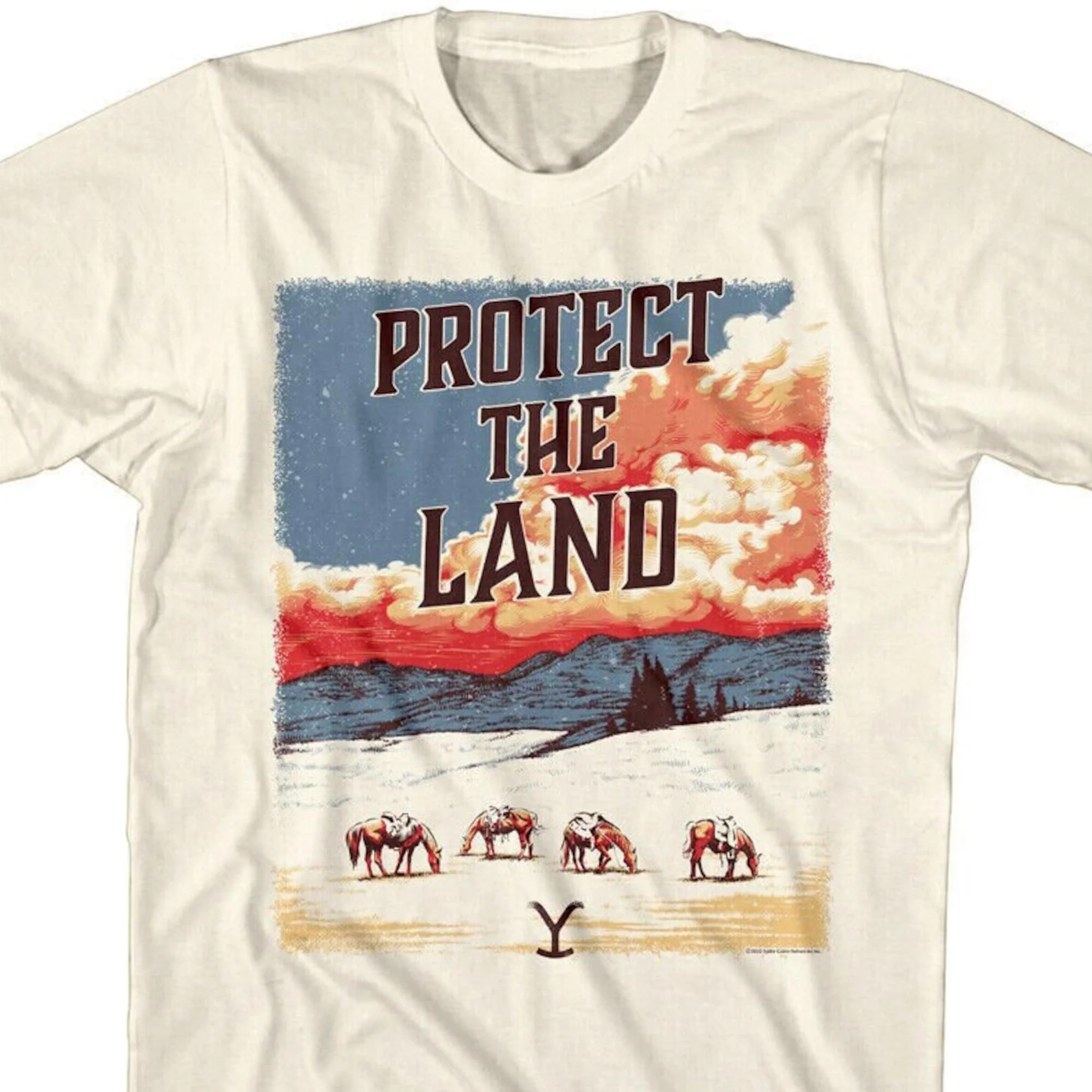 Maglietta Yellowstone Proteggi La Maglietta Da Uomo Land Big Sky Country Montana Costner Tv