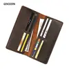 GENODERN Crazy Horse Leather Long Wallets for Men Genuine Leather Men Wallets Vintage Male Purse 1