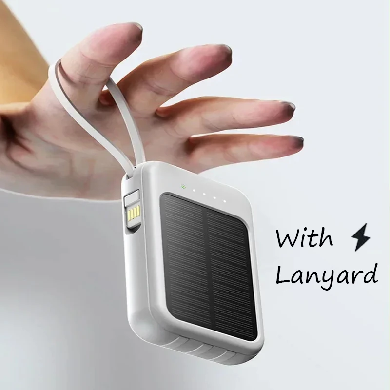 Power Bank Xiaomi 50000mAh Solar 4USB Lines Slim Portable Charging External Spare Battery Mobile Phones
