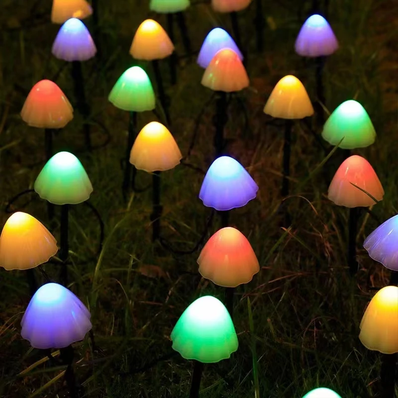 

Outdoor 30LEDs Solar Lights Christmas Garland Mushroom String Lights Waterproof Landscape Lawn Lamps for Patio Garden Decoration