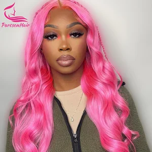 Light Pink 13x6 Transparent Lace Front Wig Body Wave Wigs For Women 613 Colored 13x4 Lace Front Blonde Human Hair Wigs 250